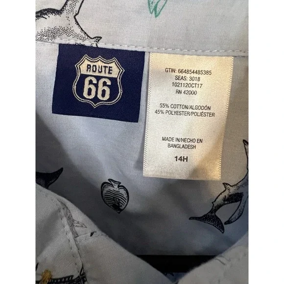 Route 66 Boys' Graphic T-Shirt & Button-Down Dress Shirt - Picture 2 of 3